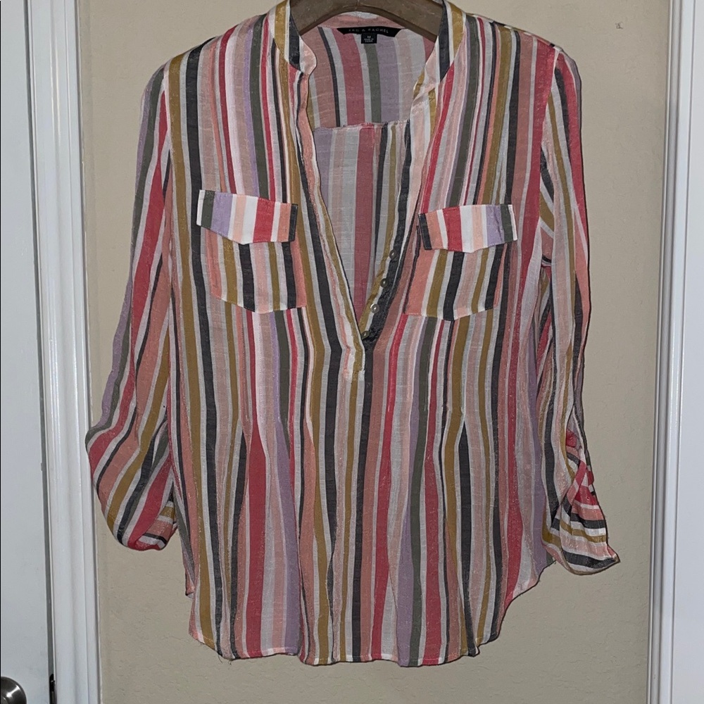 Zac & Rachel Colorful Striped Blouse